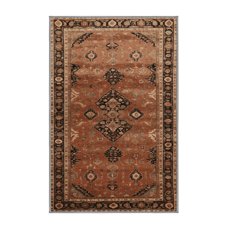 Tapis brun lavable à la machine, Tapis de couloir 2 pi x 4 pi