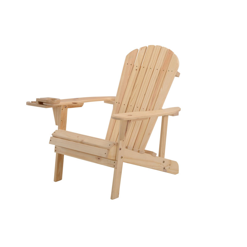 Barrand Pine Outdoor Adirondack Chair, Natural
