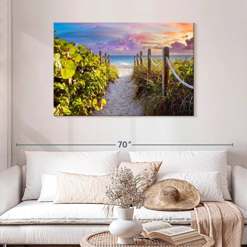 Gillard Sandy Path avec Seagrapes, Floride, H 30 po x l 45 po