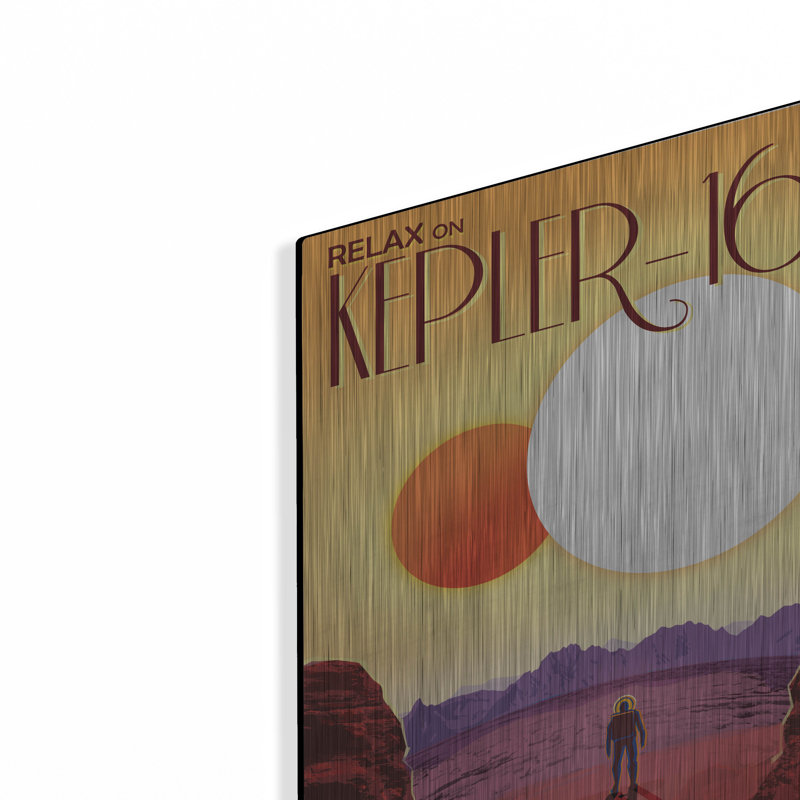 «Visions of the future Kepler16b», art mural en métal, H 16 po x l 12 po