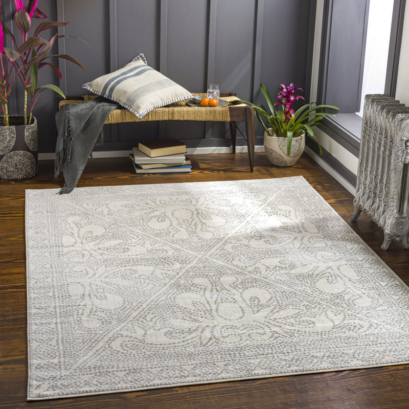 Ashelyn Katharine Oriental Beige Area Rug, Rectangle 5'3" x 7'1"