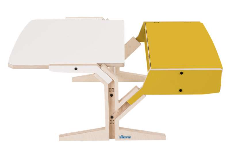 Christi Trestle Coffee Table, Canary Yellow