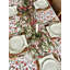 Nappe carrée de Noël - Motif floral rouge et vert-114855629