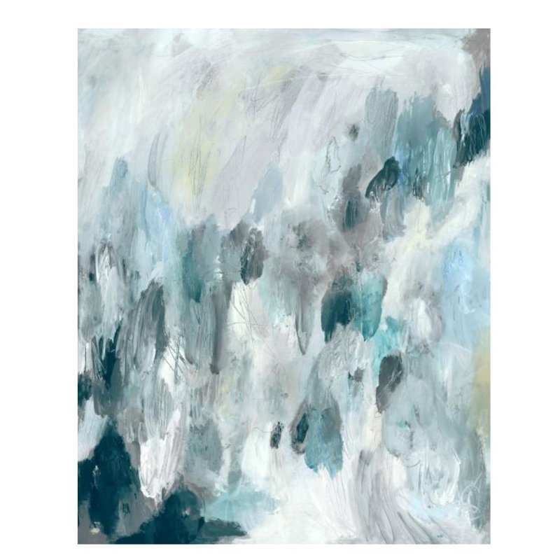 Blue Musings II Painting by Emma McCartney, Image Brush Gel, 50" H x 40" W