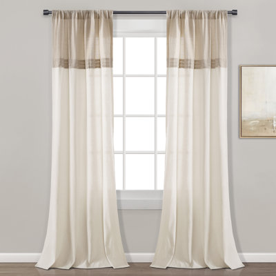 Cotton Blend Sheer Curtain Pair