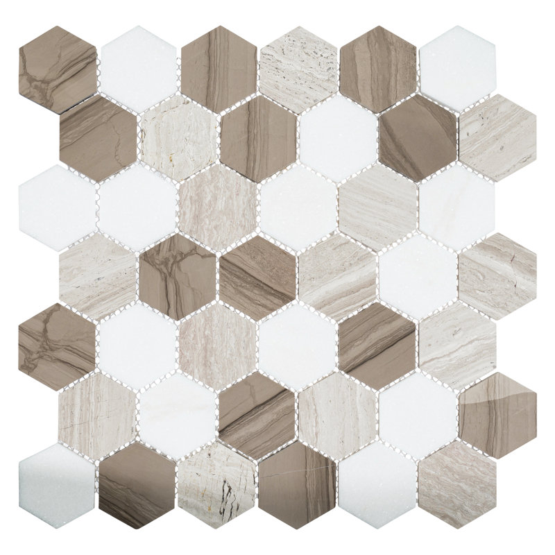 Channing 2 in. Hexagon Honeycomb Mosaic Tile, Panier Baskit He