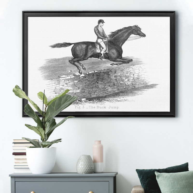 « The Buck Jump »-impression sur toile, H 18,5 po x l 24,5 po x P 1,5 po, Cadre noir