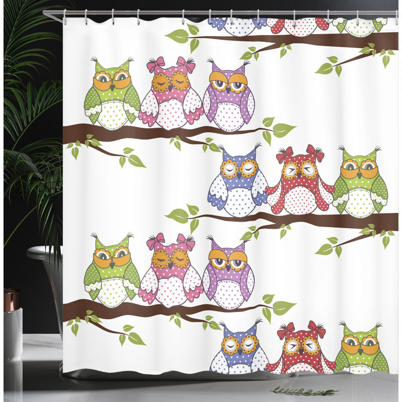Shower Curtain with Hooks Included, 70"H x 69"W
