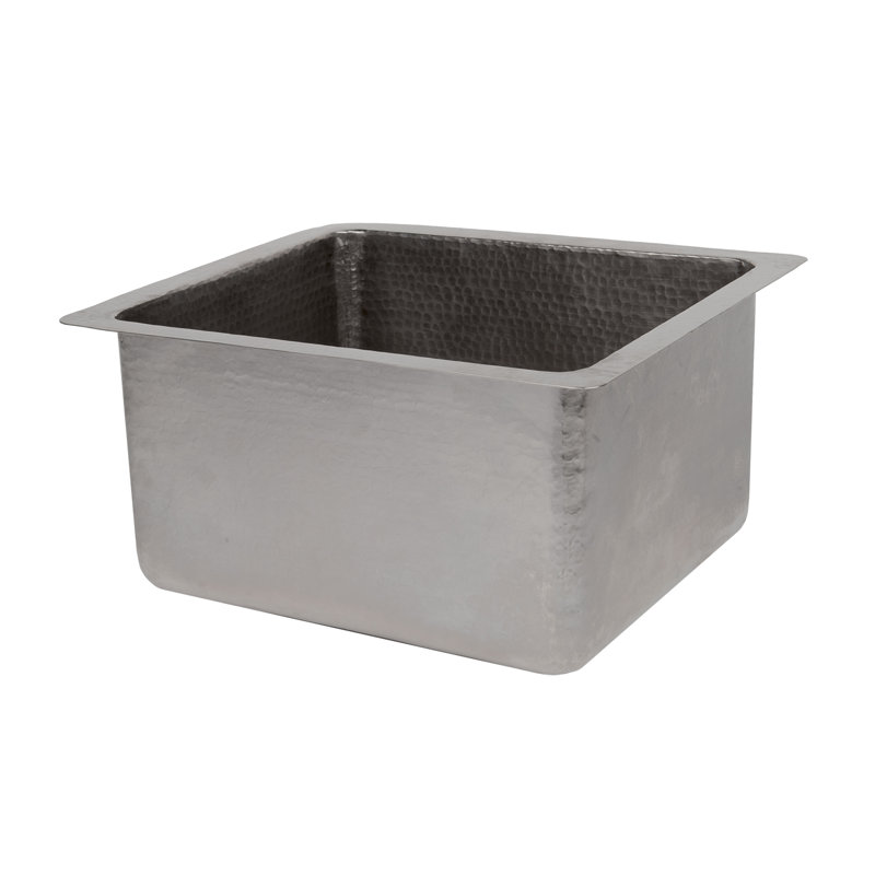 Évier 16 "en cuivre martelé / rectangulaire en cuivre martelé Gourmet