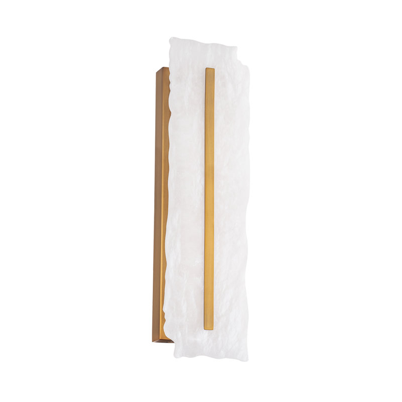 Applique murale à DEL en taffetas à intensité variable avec diffuseur albâtre espagnol, température de couleur 3000K