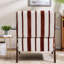 Chaises d'appoint confortables, chaise rayée moderne à structure en bois pour la maison