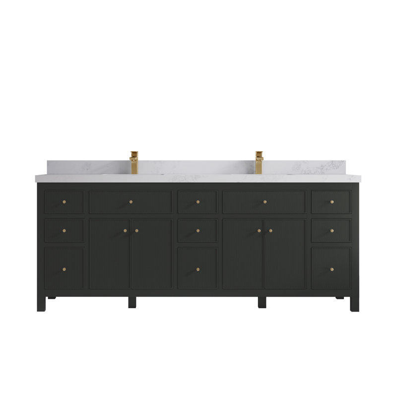 Sonoma X P 22 po De salle de bain double Quartz, Calacatta Nuvo