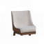 Chaise d'appoint à finition noyer