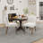 Farmhouse Dining Chairs Upholstered Kitchen Chair Wooden Barrel Side Chair For Dining/Living Room/Bedroom/Restaurant-1664572641