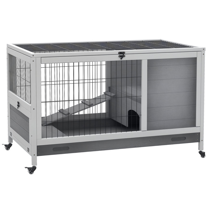Cage pour petit animal avec rampe Eilish, Gris
