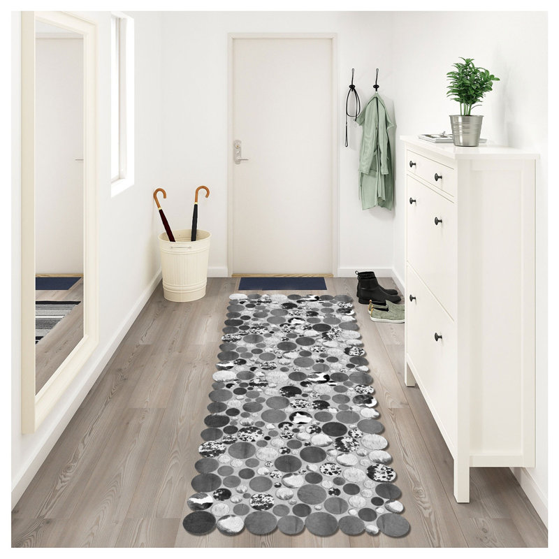 Tapis gris tissé à la machine Alfaro, Nouveauté 3 pi 3 po x 9 pi 10 po