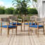 Ensemble de meubles d'extérieur en bois d'acacia 5 pièces-847058327