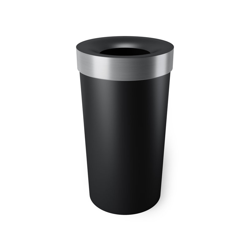 Black Nickel 16.5 Gallon Touchless Plastic Cylinder Trash Can