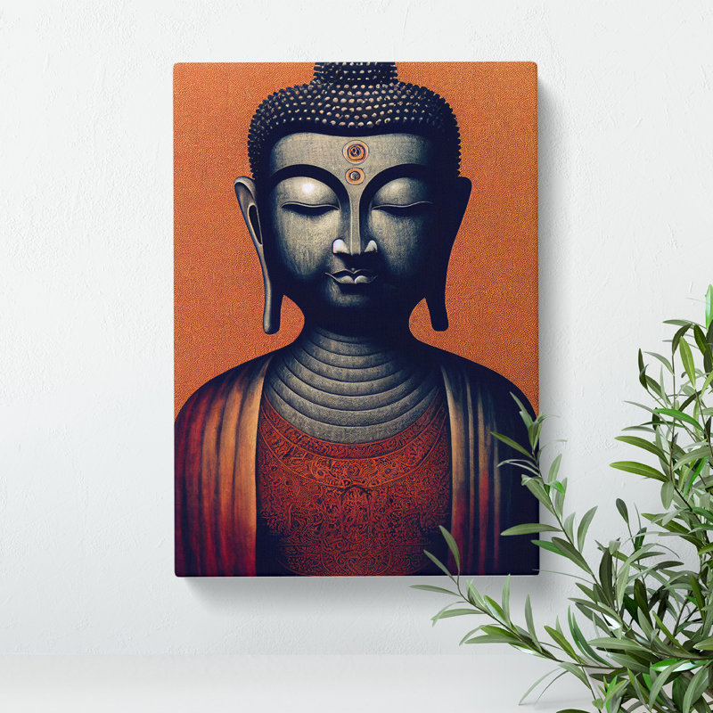 XC1022-3904X Serene Buddha - Wrapped Canvas Print, 50cm H x 35cm W x 3cm D