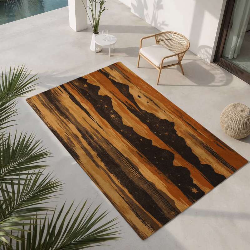 Tapis intérieur et extérieur Pale Echoes, Rectangulaire 8 pi x 10 pi