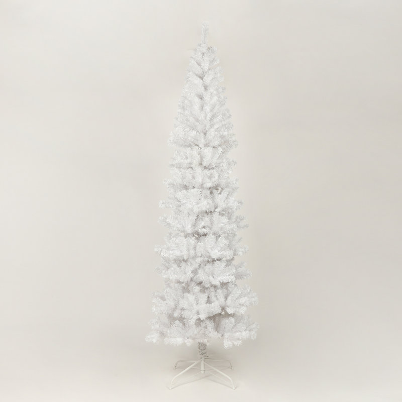 FT  Slim Artificial Christmas Tree  Includes Foldable Metal Stand