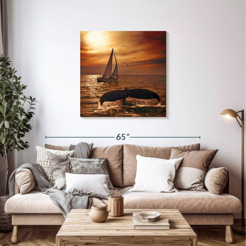 Crowle Sunset Whale Watching, 36" H x 36" W