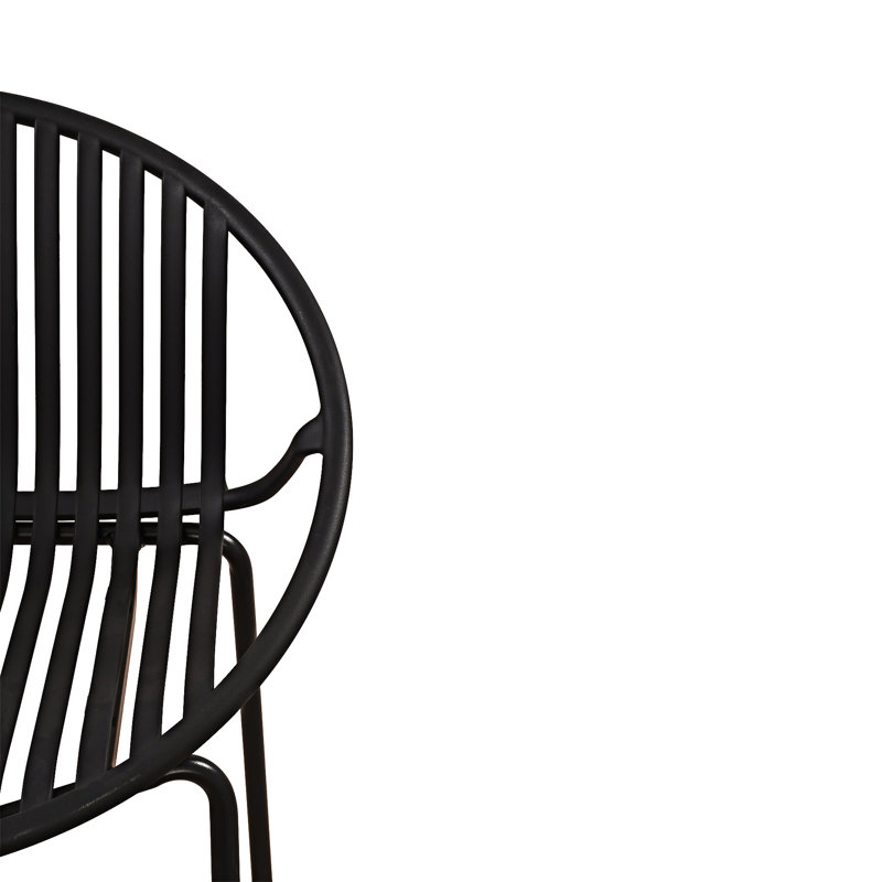 Ensemble de 2 chaises de patio empilables, Black