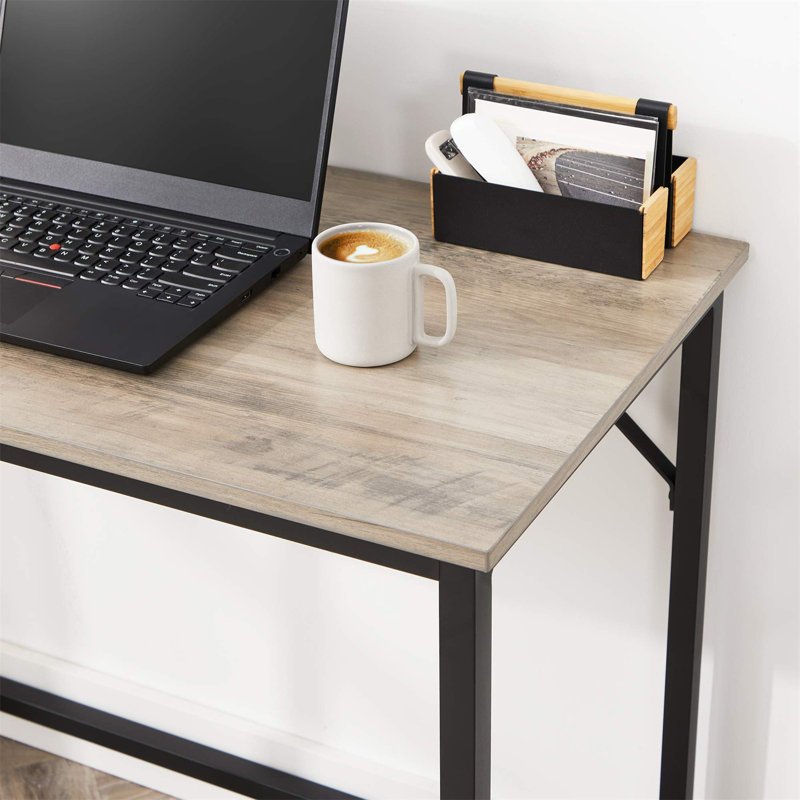 Kokoreta Metal Base Writing Desk, Grey