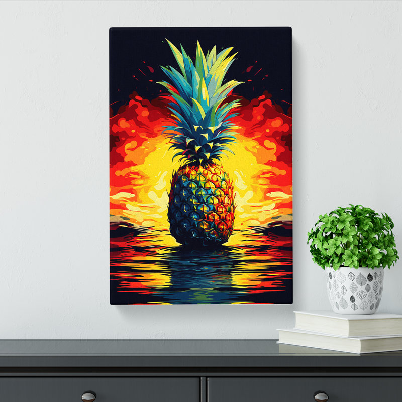 Pineapple Abstract - Wrapped Canvas, 50cm H x 35cm W x 3cm D
