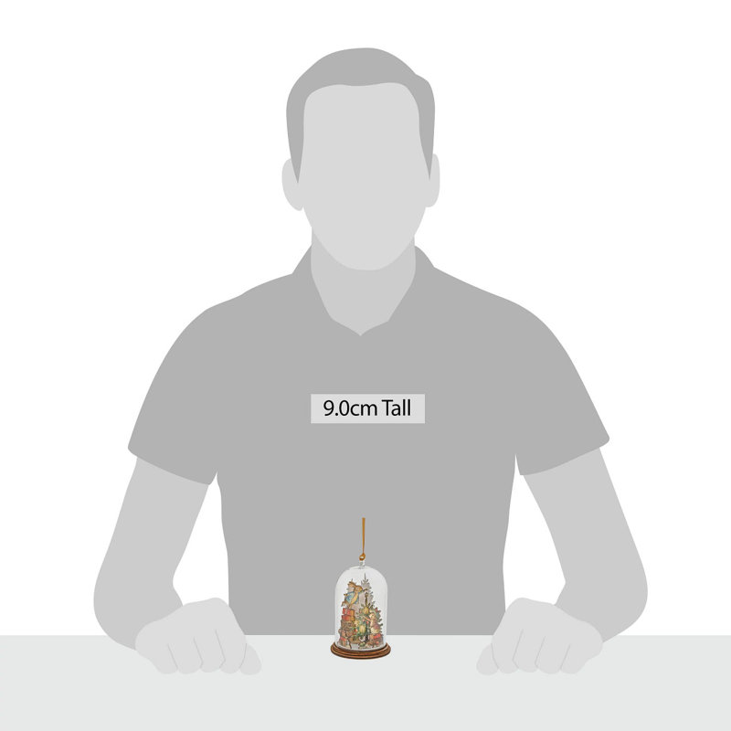 9cm Glass Hanging Figurine Ornament