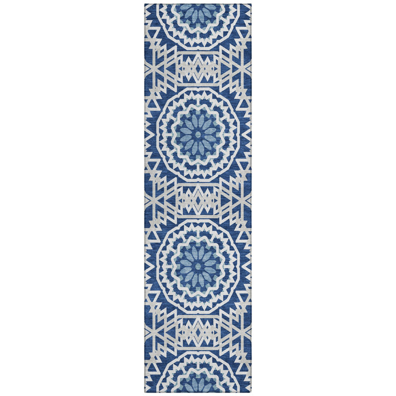 Tapis intérieur / extérieur en polyester tissé à la machine Kawon, Tapis de couloir 2 pi 3 po x 7 pi 6 po