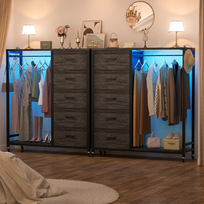 Jeremyiah 45.2'' 5 Drawer Dresser Organizer with LED Lights