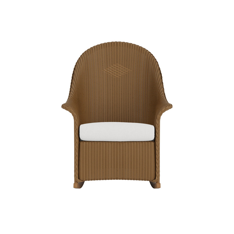 Universal Loom Accessories Outdoor Rocker Chair, Canvas Natural, White