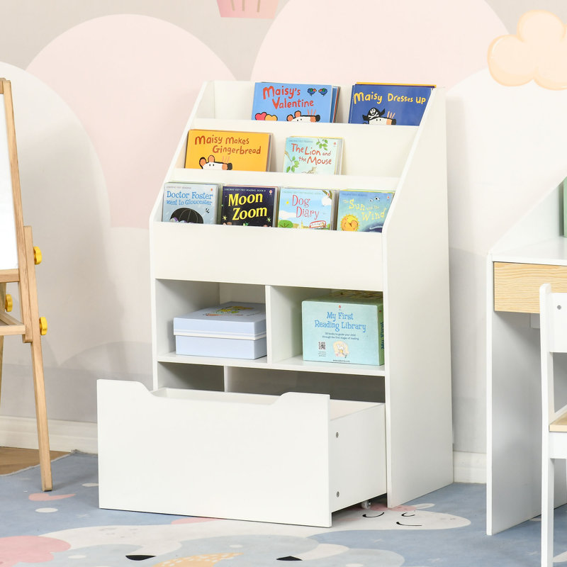 Présentoir à livres H 35,5 po x l 23,5 po Helfrich, Blanc