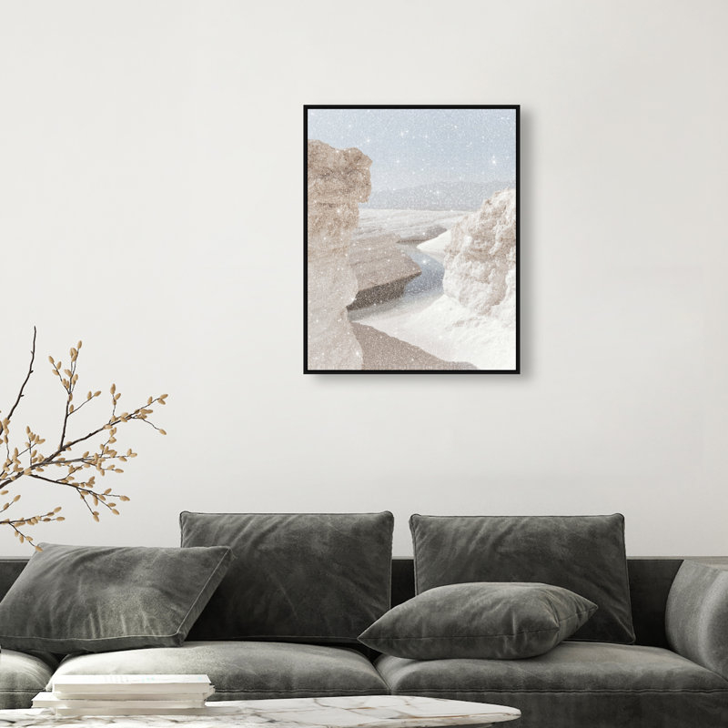 Desert Sapphire Print by Oliver Gal, 21"H x 17"W, Black Floater Frame