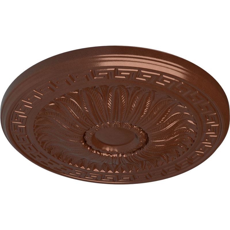 Médaillon de plafond Endurathane Randee, DE 20 po x P 1 3/8 po (convient aux auvents jusqu'à 3 7/8 po), finition cuivre peint à la main