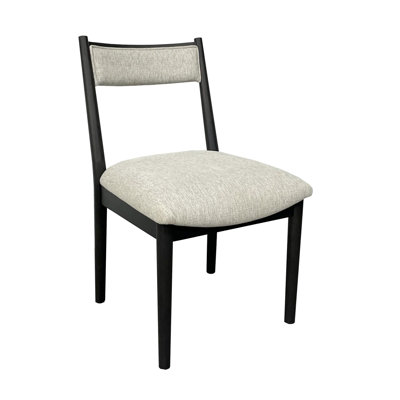 Peppercorn Chair Pair, Upholstered With Fabric, Veneer, Black, Solid Wood + , 18.55In Depth, 22.76In Width, 32.4In Height, 16.33Lb Pair  2 , , 19In