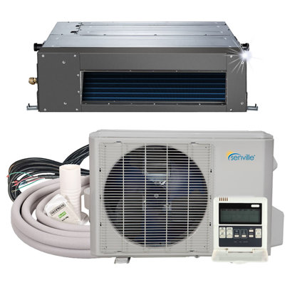 Mini climatiseur d'air à deux blocs sans conduit 18 000 BTU avec télécommande et chauffage Energy Star