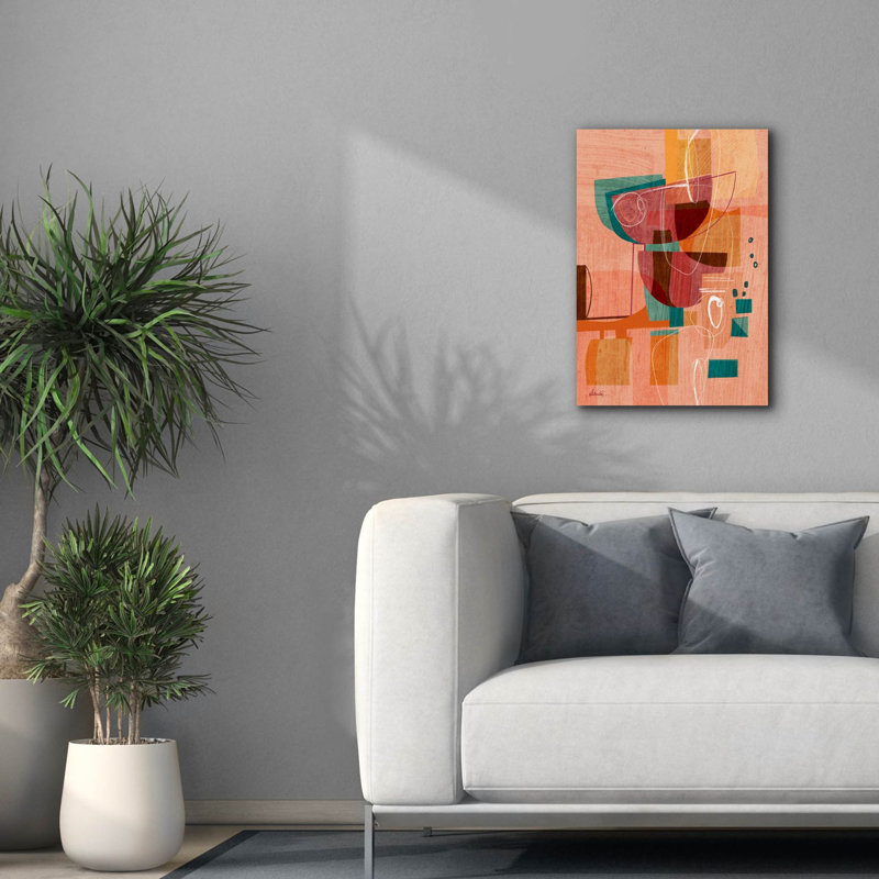 «Titres de la terre» par Ishita Banerjee, art mural sur toile, H 26 po x l 18 po x P 0,75 po