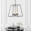 Luminaire suspendu rectangulaire 4 lumières lanternes Proto