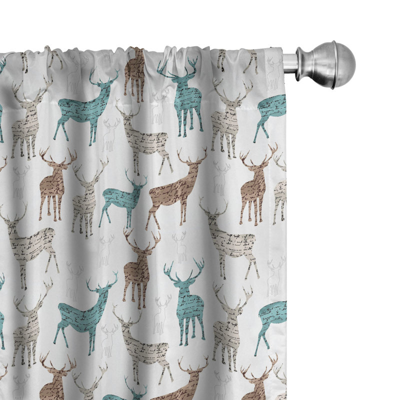 Semi-Sheer Rod Pocket Curtain Panels, 28" x 95"