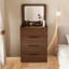 Bureau de coiffeuse 3 en 1 avec miroir éclairé et tiroirs de rangement-185249513