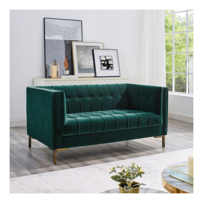 Causeuse en velours Isaac - Vert