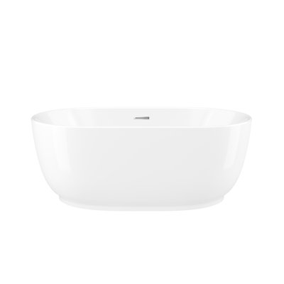 60" x 32" Freestanding Soaking Acrylic Bathtub