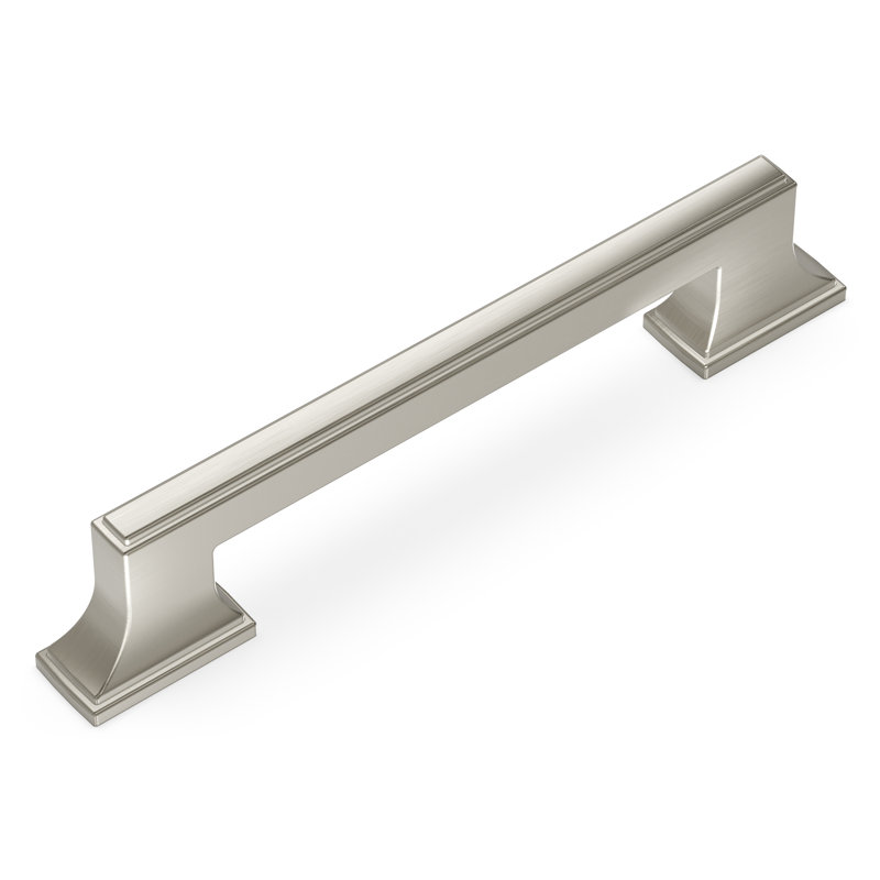 Brownstone Collection Handle Pull - Cabinet Pull - Transitional Hardware for Drawers & Cabinets, Satin Nickel, 5 1/16"
