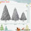 Arbre de Noël artificiel pré-éclairé avec base en métal, 800 branches, 300 lumières DEL et 11 modes d'éclairage Sliver