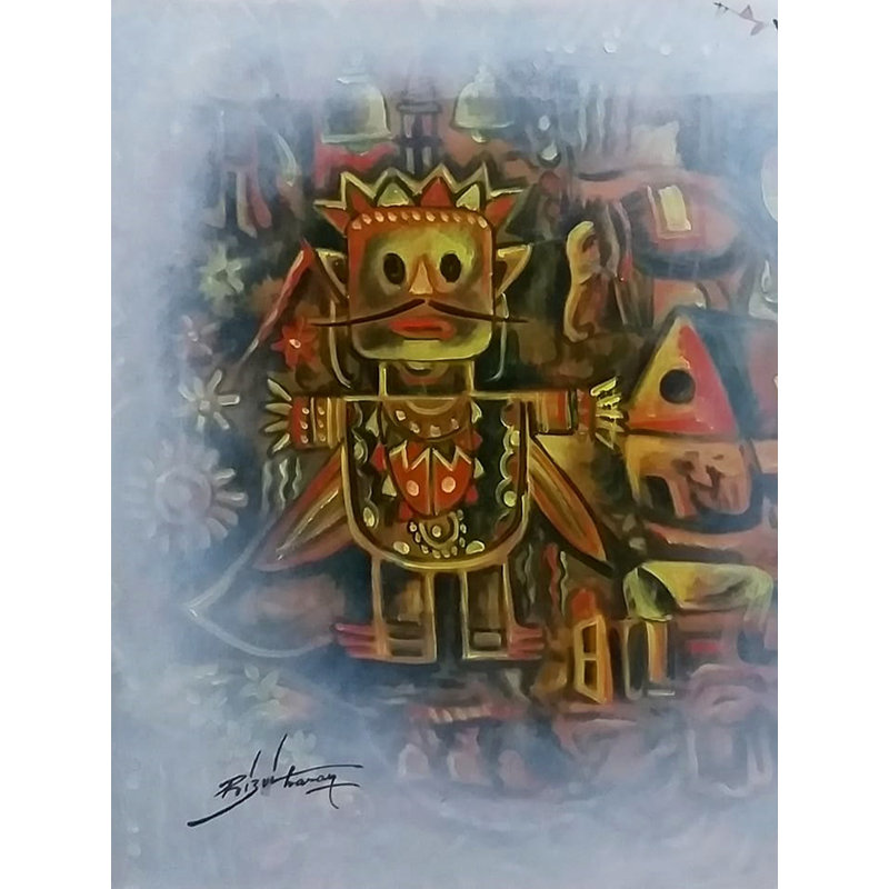 Terreur des démons | Acrylique sur toile | Par Rizvi Hasan Ansari