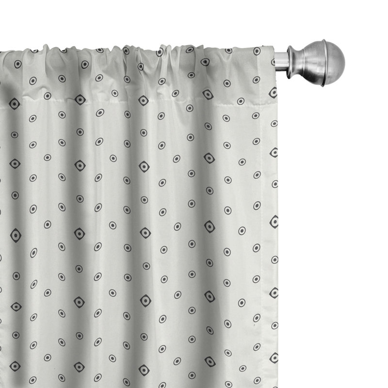 Geometric Semi-Sheer Rod Pocket Sliding Panel, 28" x 63"