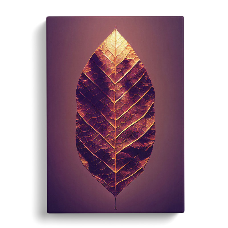 Royal Leaf - Wrapped Canvas, 50cm H x 35cm W x 3cm D