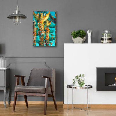 Bungalow Rose 'Whimsy Poles' by David Galchutt Acrylic Glass Wall Art